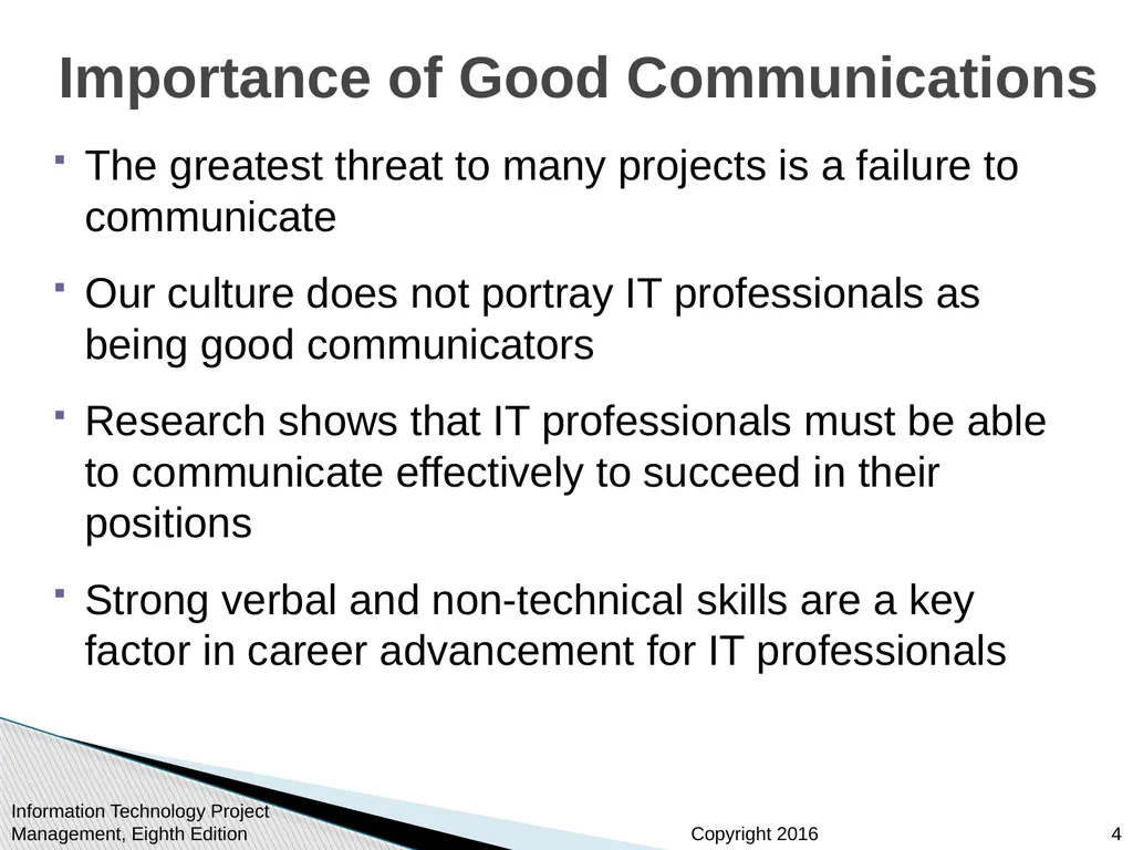 Chapter 10: Project Communications Management - slide 4 of 46