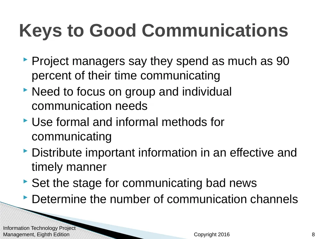 Chapter 10: Project Communications Management - slide 8 of 46