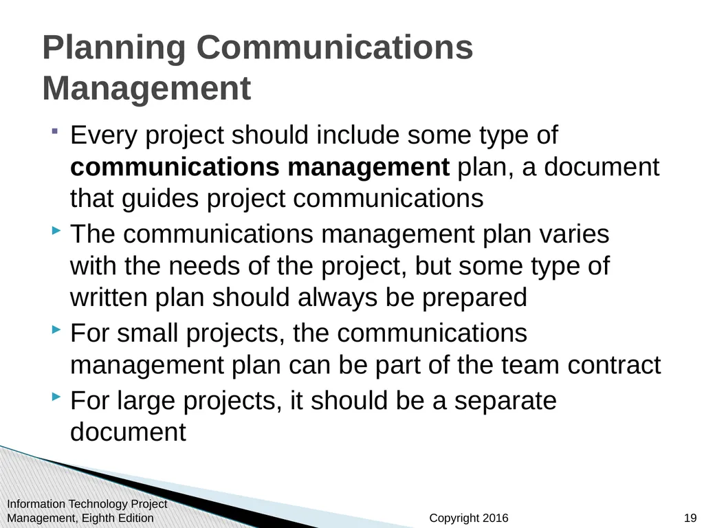 Chapter 10: Project Communications Management - slide 19 of 46