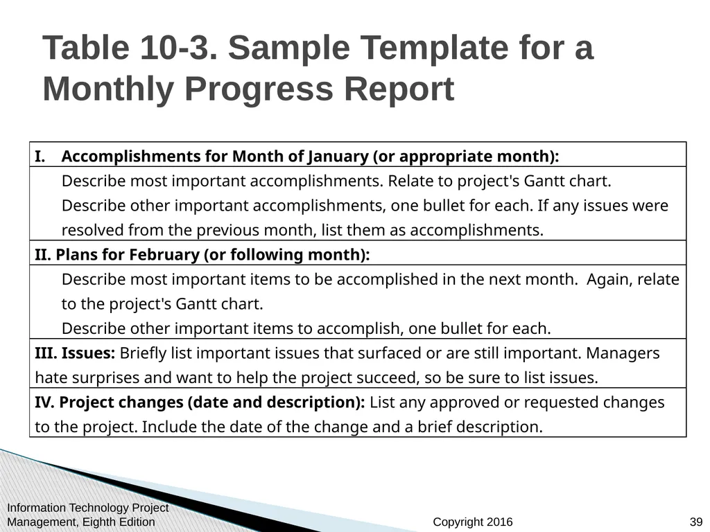 Chapter 10: Project Communications Management - slide 39 of 46