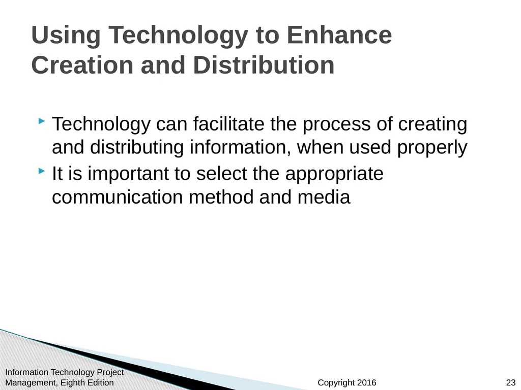 Chapter 10: Project Communications Management - slide 23 of 46