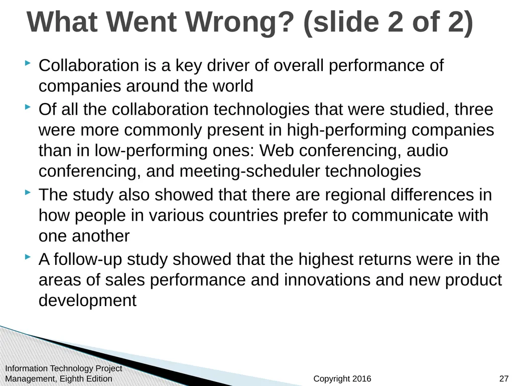 Chapter 10: Project Communications Management - slide 27 of 46