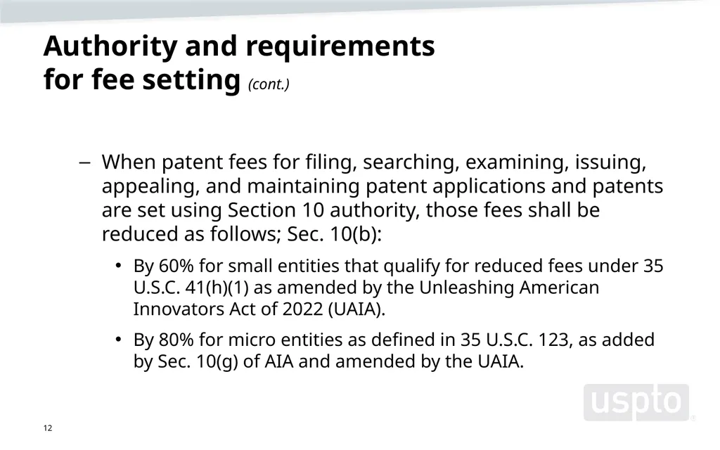 May 2023 Patent Fee Proposal Background - slide 12 of 60