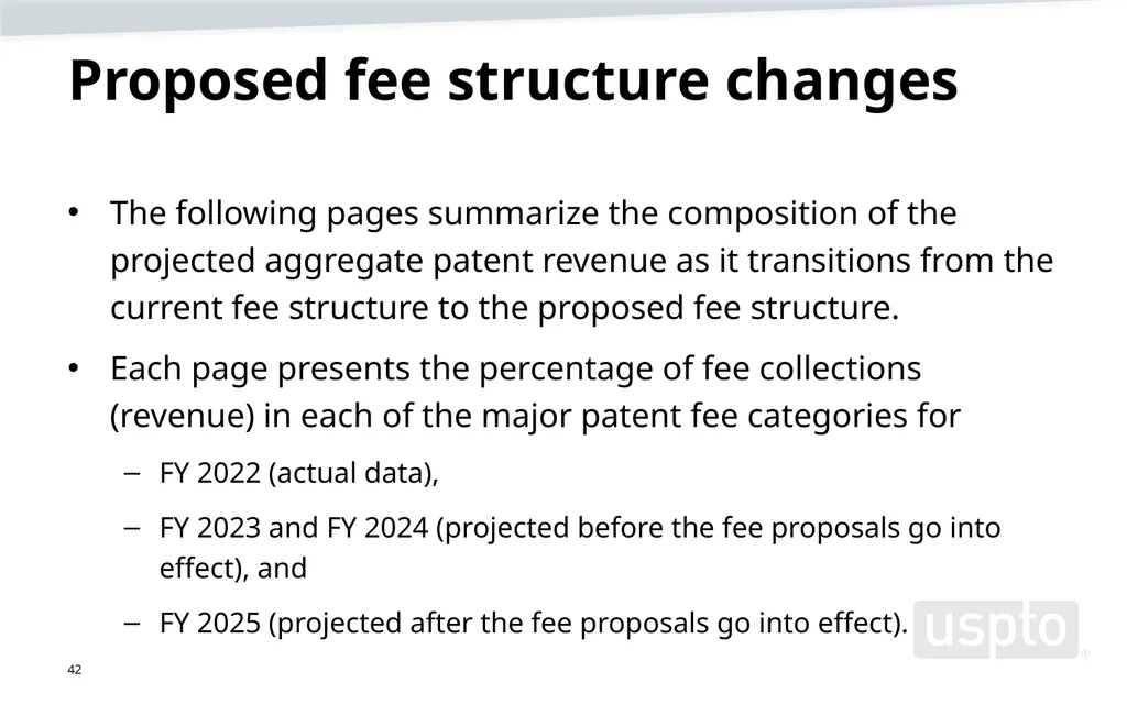 May 2023 Patent Fee Proposal Background - slide 42 of 60