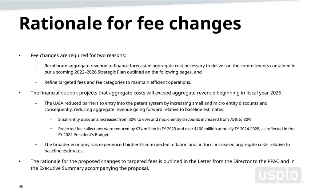 May 2023 Patent Fee Proposal Background - slide 46 of 60