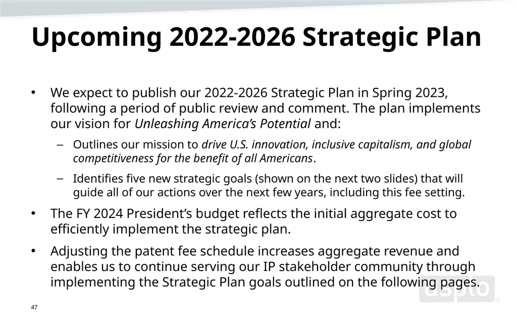 May 2023 Patent Fee Proposal Background - slide 47 of 60