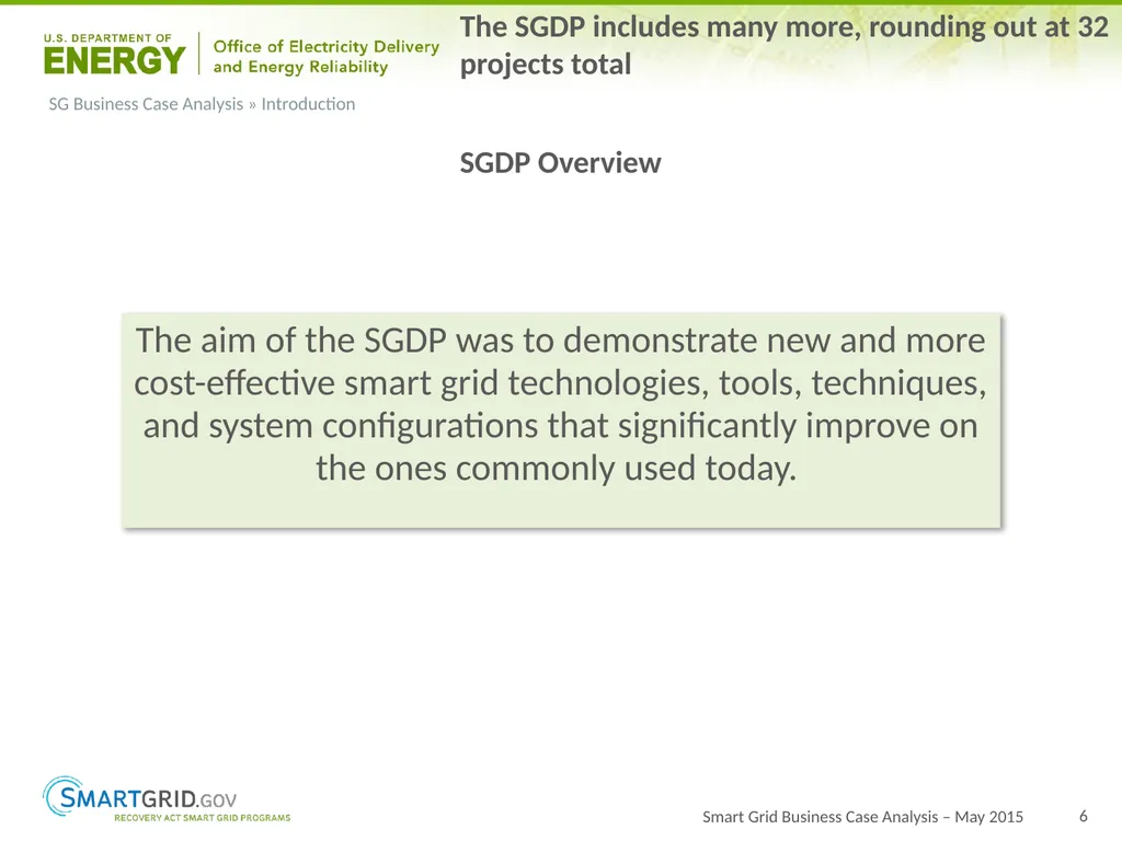 2015 Progress Report for OE ARRA Smart Grid - slide 6 of 37