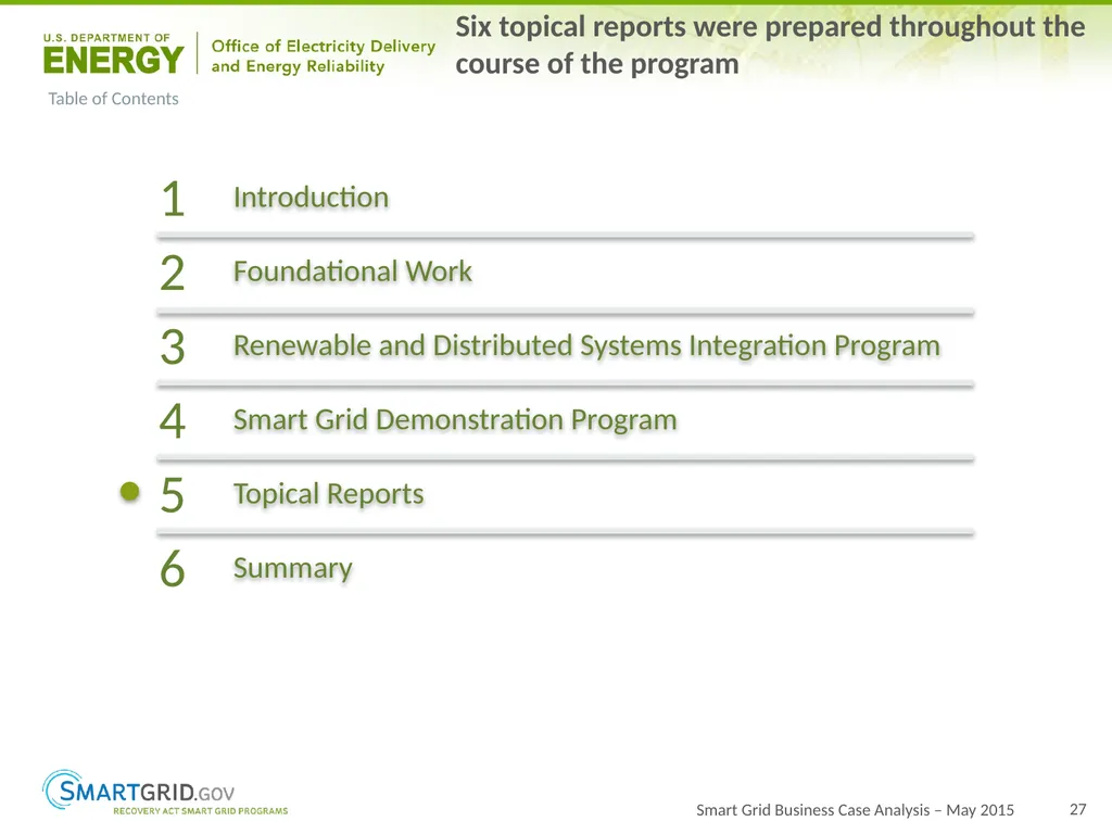 2015 Progress Report for OE ARRA Smart Grid - slide 27 of 37
