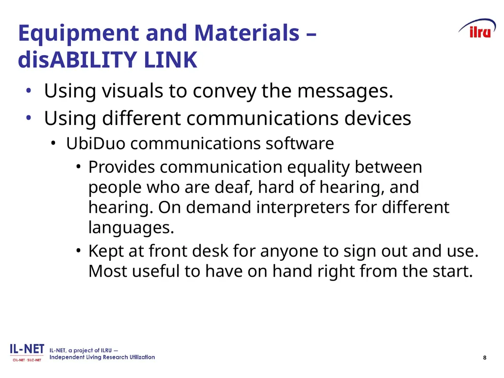 Independent Living Research Utilization - slide 7 of 40