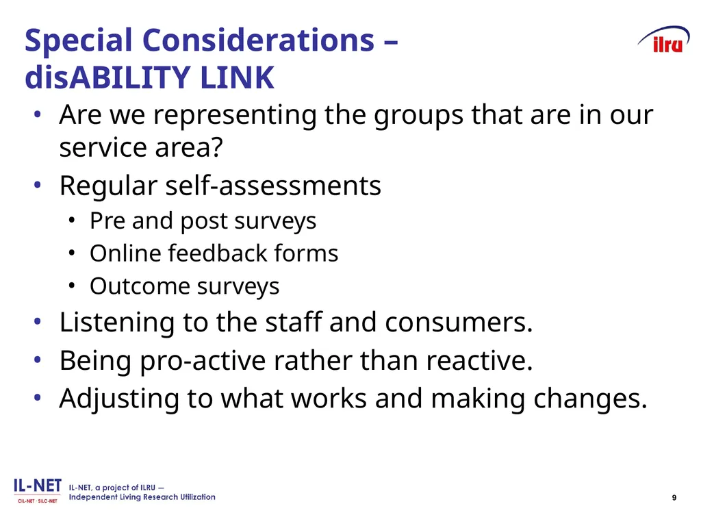 Independent Living Research Utilization - slide 8 of 40