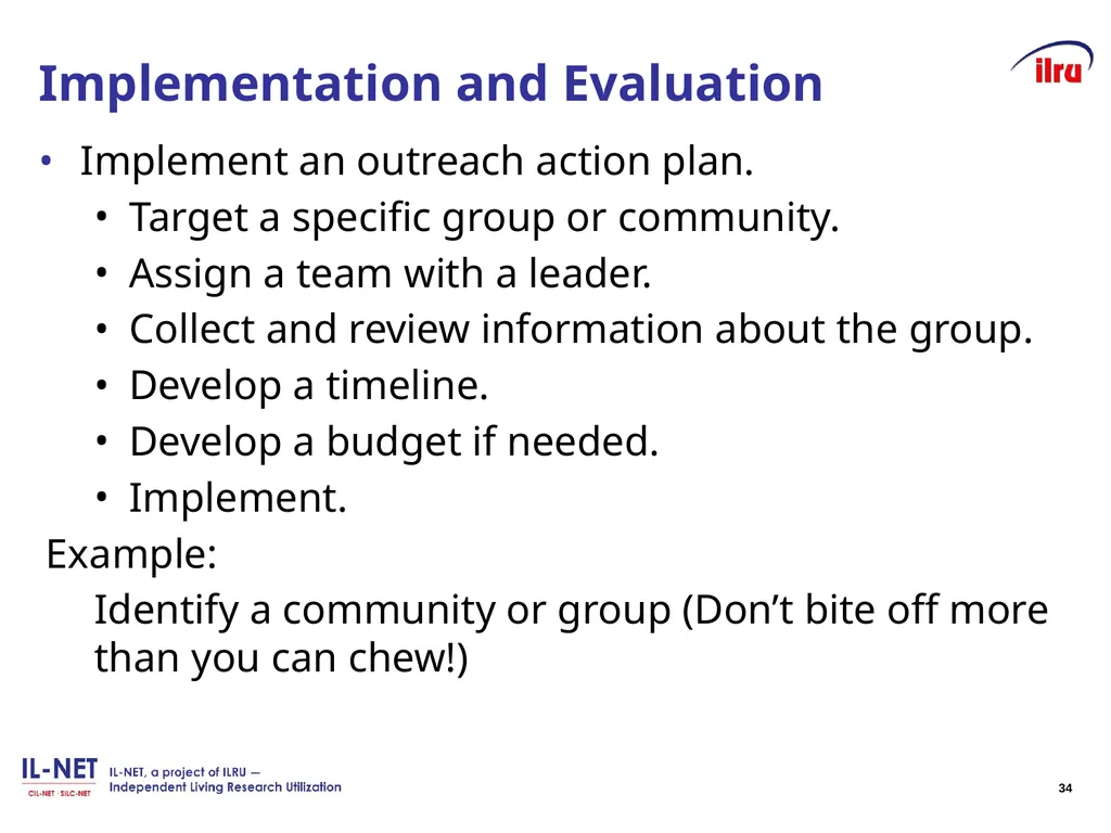 Independent Living Research Utilization - slide 33 of 40