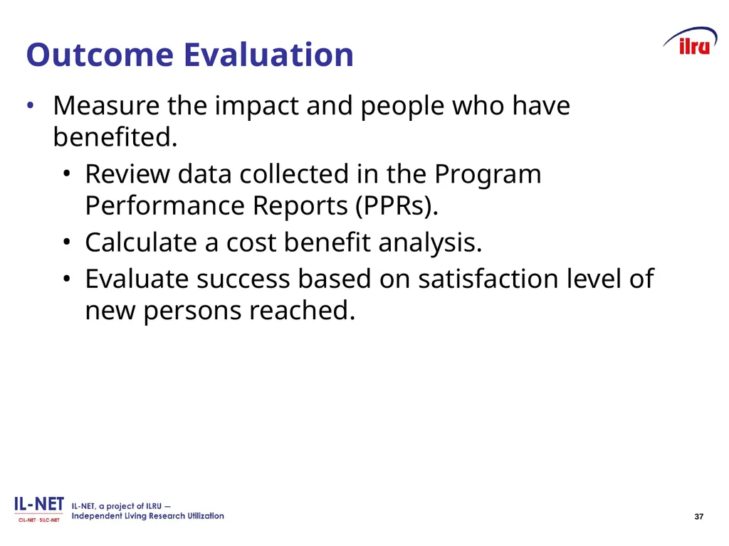 Independent Living Research Utilization - slide 36 of 40