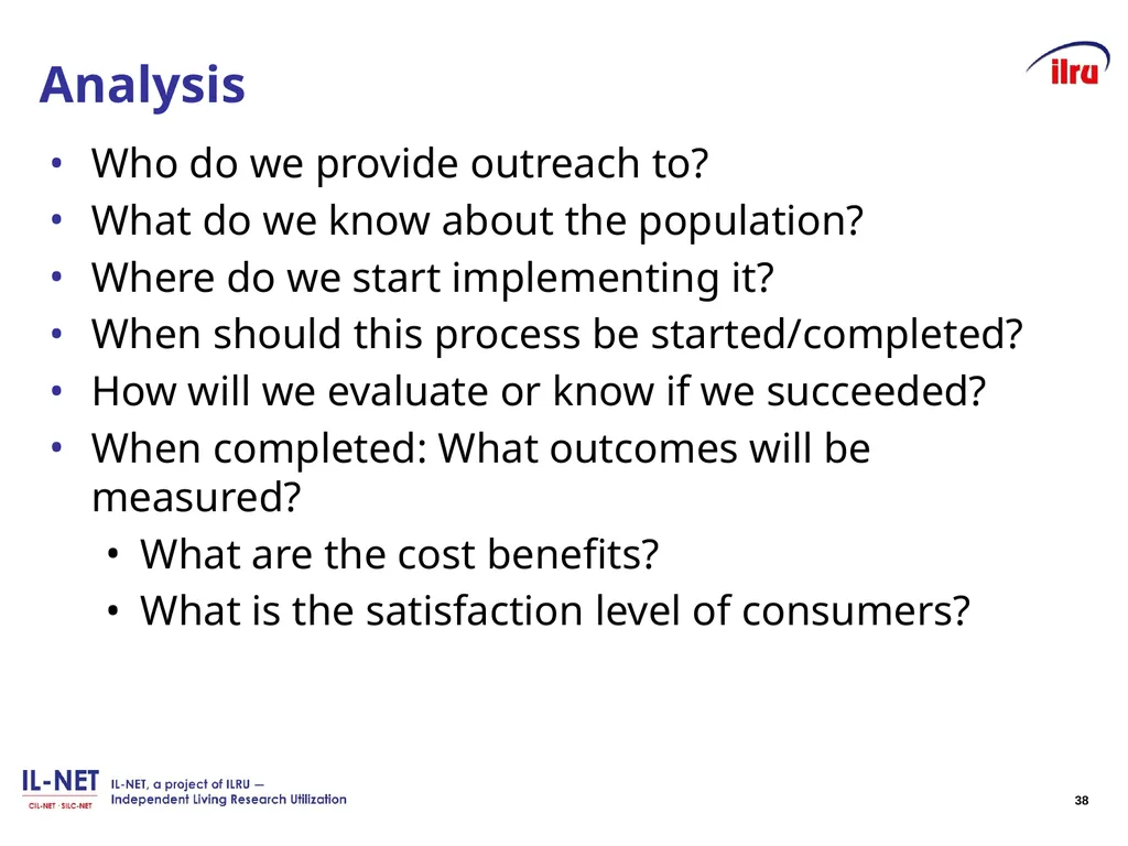 Independent Living Research Utilization - slide 37 of 40