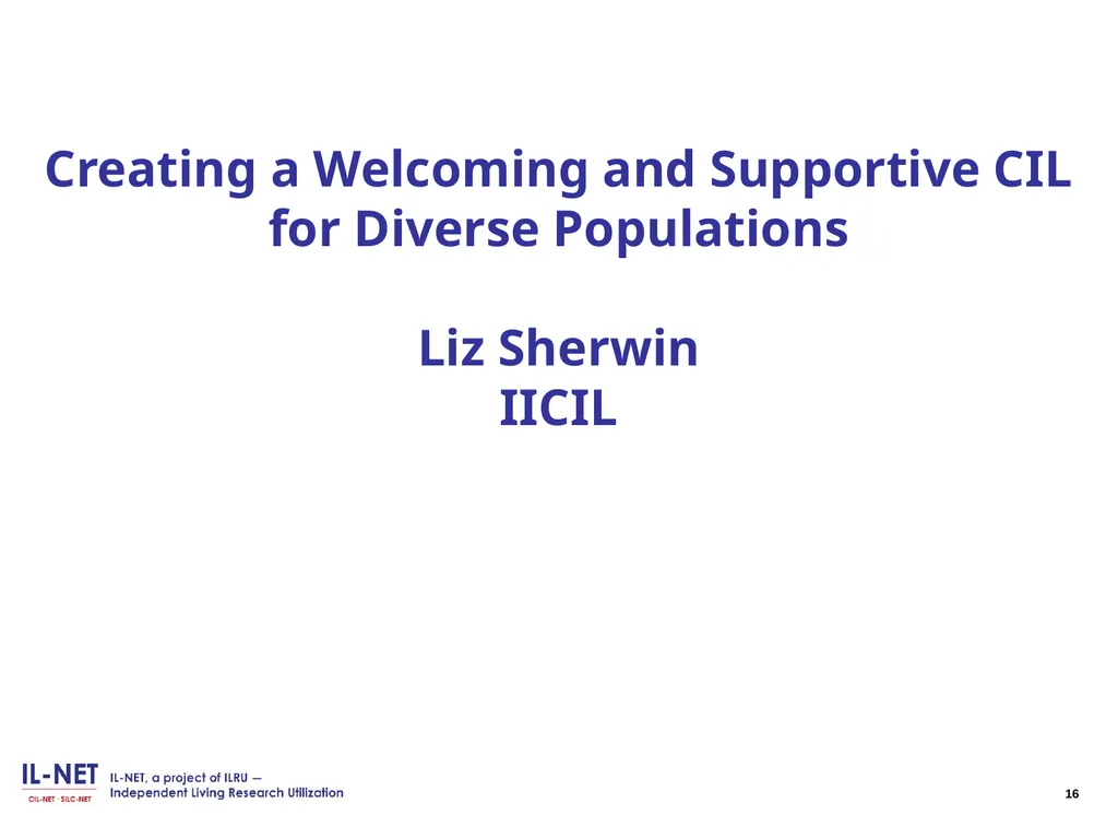 Independent Living Research Utilization - slide 15 of 40