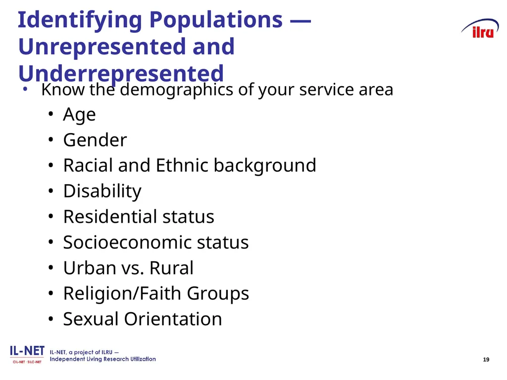Independent Living Research Utilization - slide 18 of 40