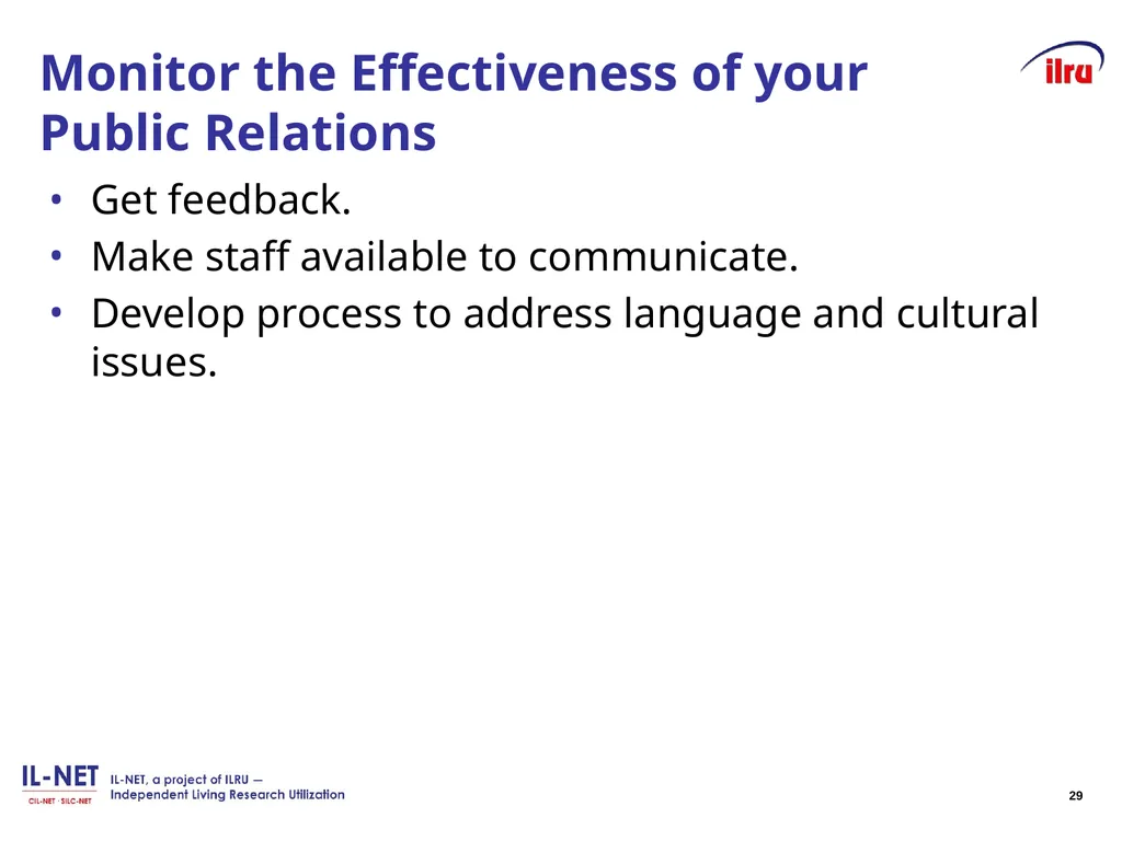 Independent Living Research Utilization - slide 28 of 40