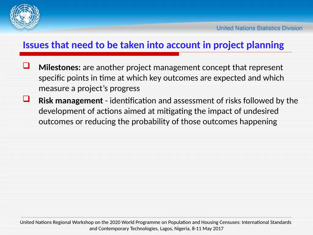 Session 4 Census planning and management UNSD - slide 12 of 27