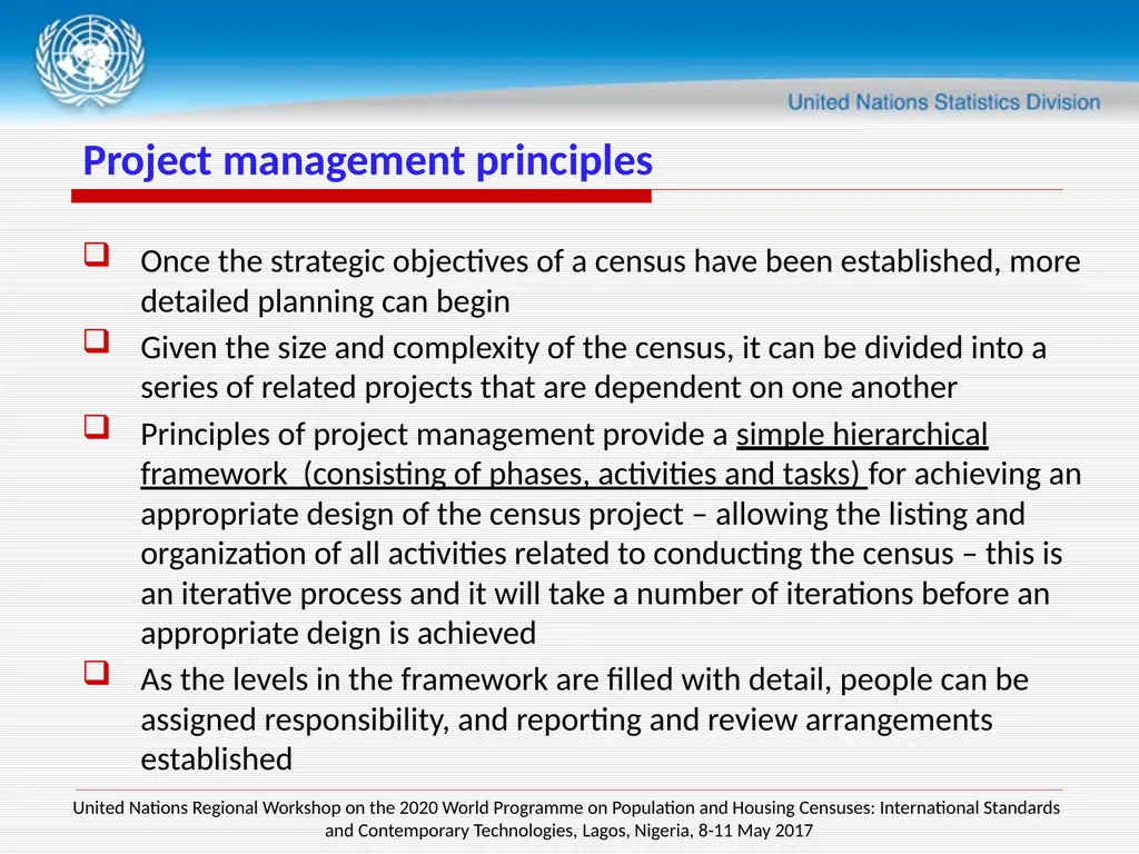 Session 4 Census planning and management UNSD - slide 10 of 27