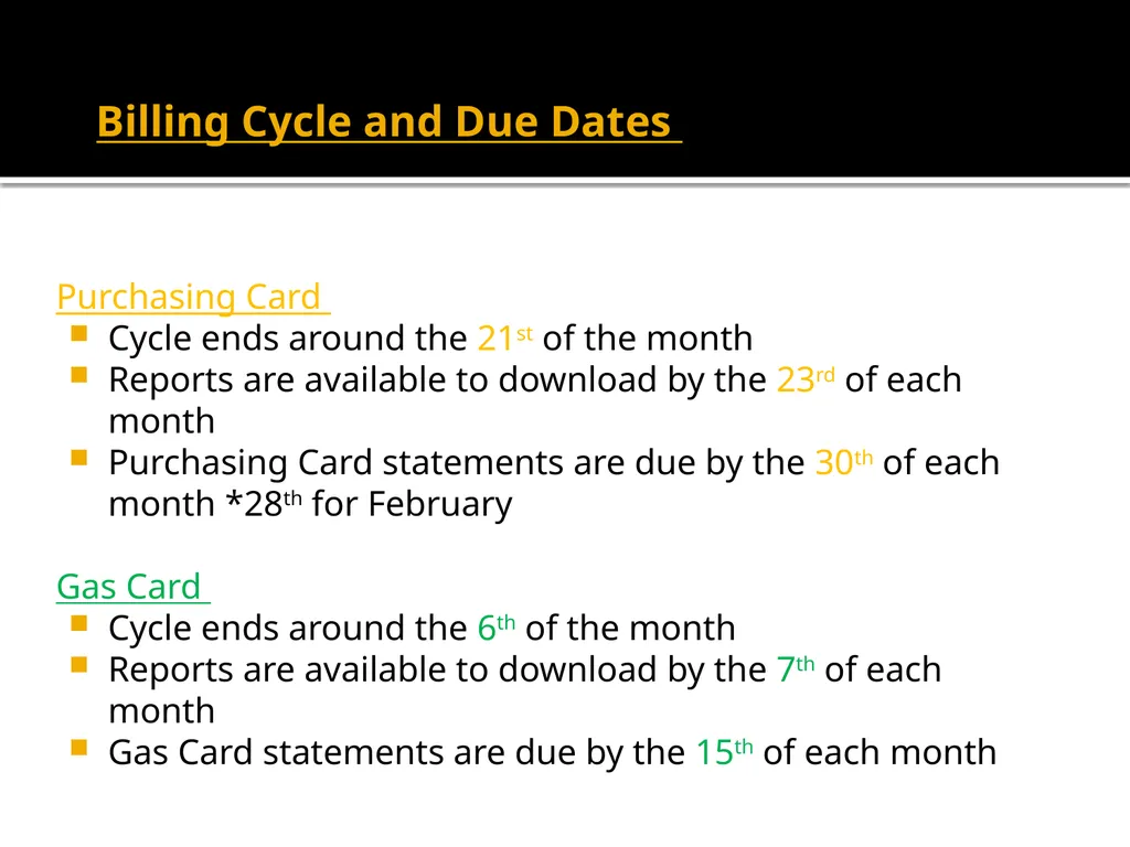 Purchasing Card & Gas Card Training October 8, - slide 5 of 23
