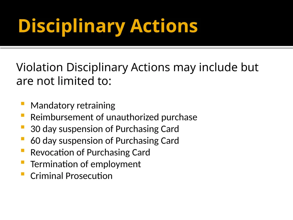 Purchasing Card & Gas Card Training October 8, - slide 21 of 23