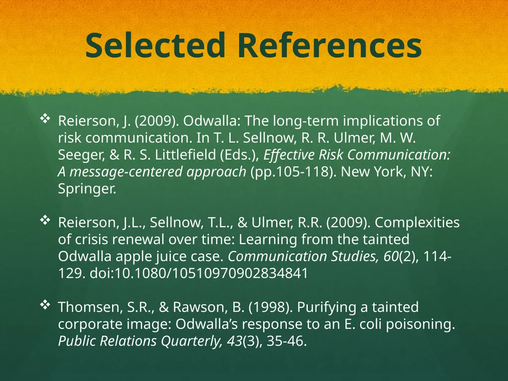 From Praise to Prolapse: Analyzing Odwalla’s - slide 20 of 20