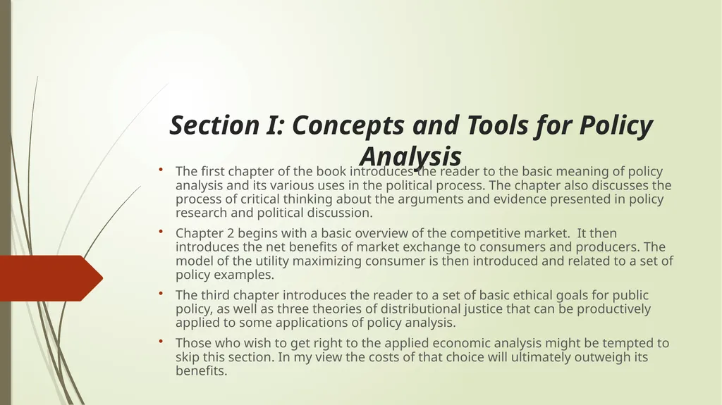 THE ECONOMIC ANALYSIS OF PUBLIC POLICY,2nd Edition - slide 2 of 30