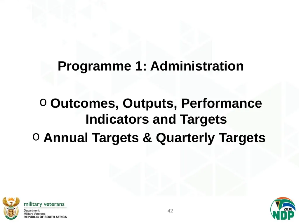 PRESENTATION TO PCD&MV DEPARTMENT OF MILITARY - slide 42 of 68