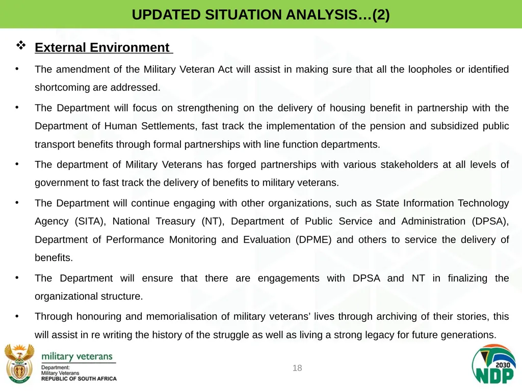 PRESENTATION TO PCD&MV DEPARTMENT OF MILITARY - slide 18 of 68