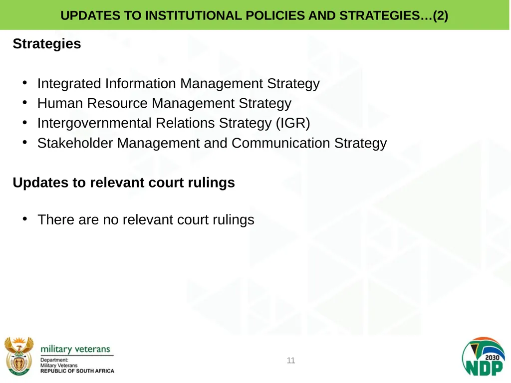 PRESENTATION TO PCD&MV DEPARTMENT OF MILITARY - slide 11 of 68