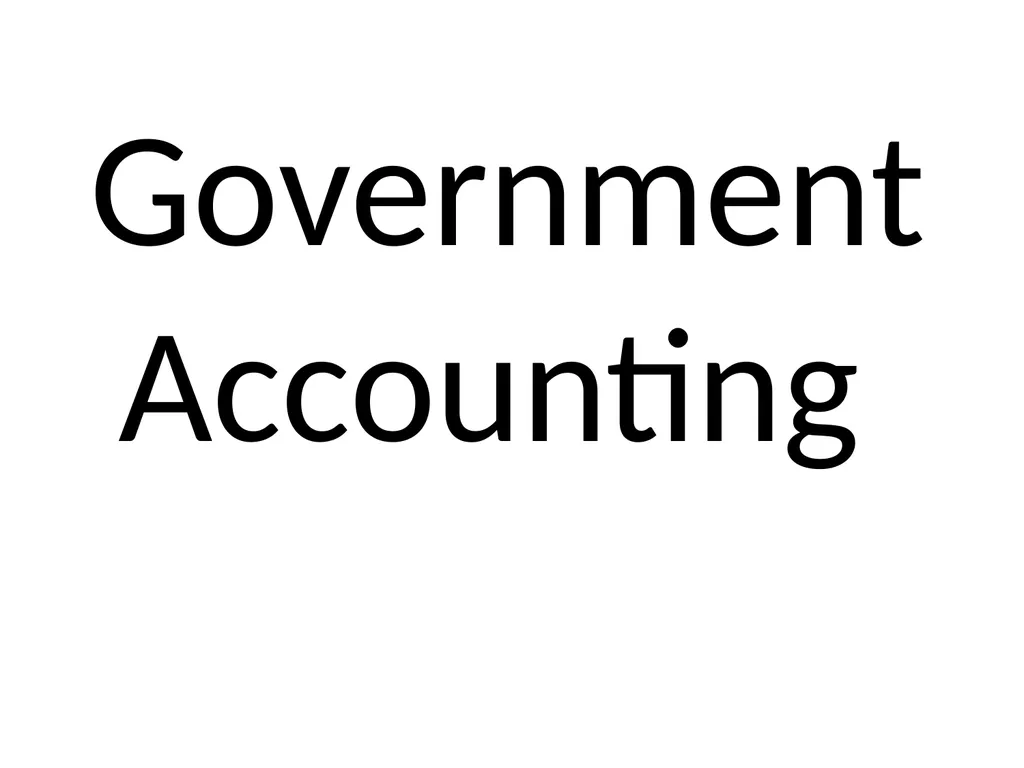 Government Accounting Target Government - slide 1 of 62