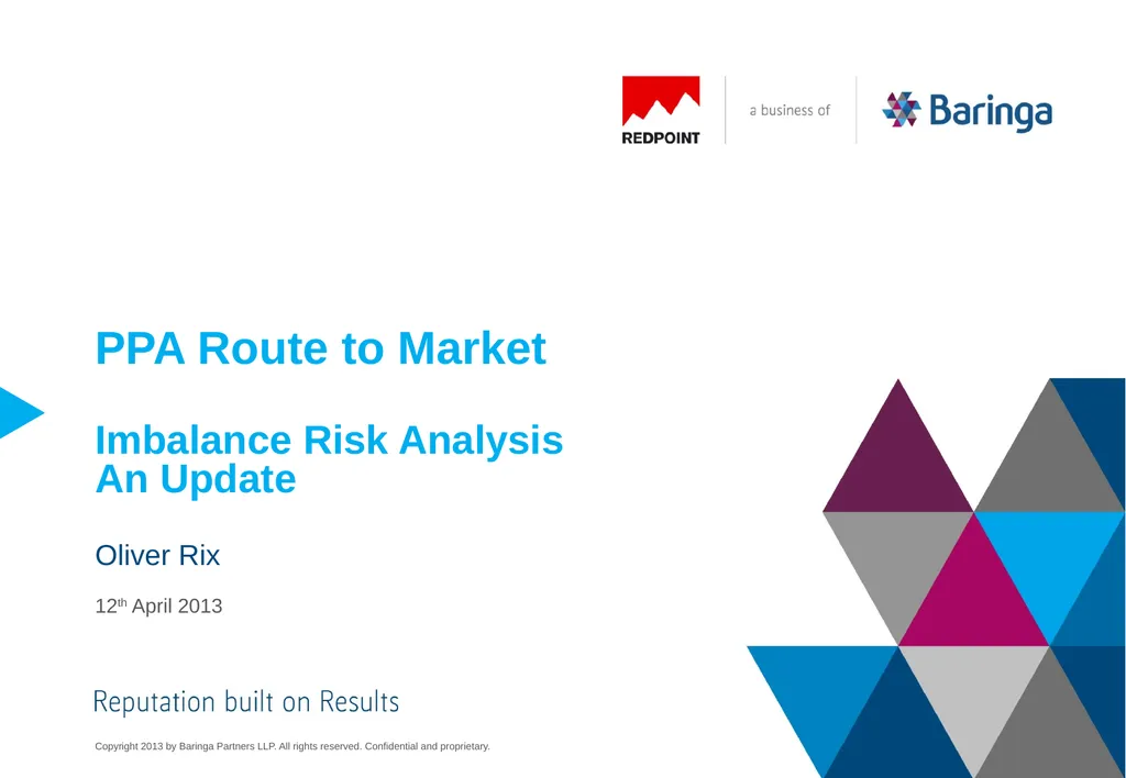 PPA Route to Market Imbalance Risk Analysis An - slide 1 of 12