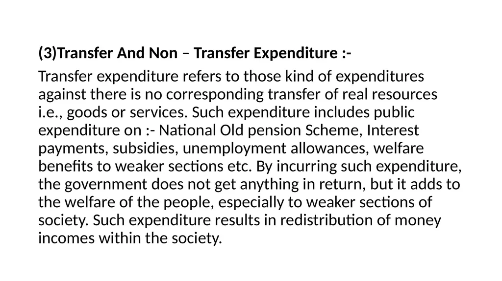 Public Expenditure Expenses incurred by the public - slide 13 of 26
