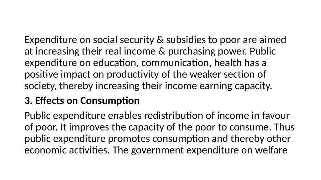 Public Expenditure Expenses incurred by the public - slide 23 of 26