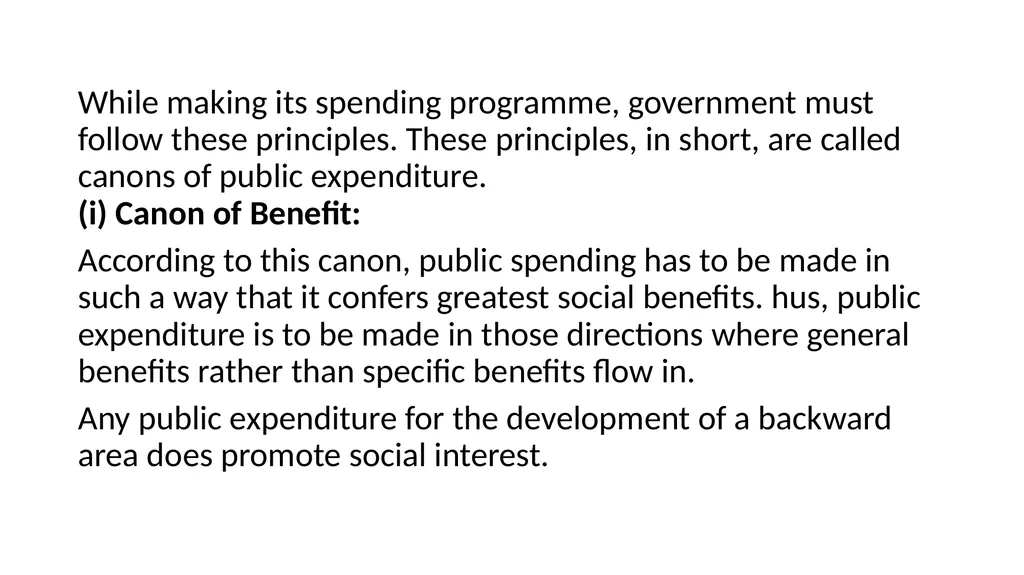 Public Expenditure Expenses incurred by the public - slide 2 of 26