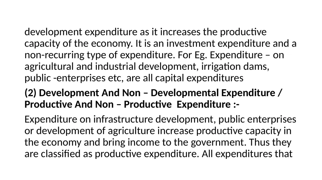 Public Expenditure Expenses incurred by the public - slide 11 of 26