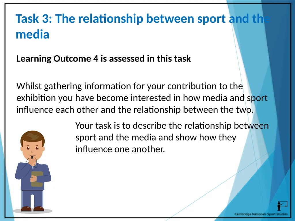 R054 – Sport and the Media Learning Outcomes LO1 - - slide 34 of 40