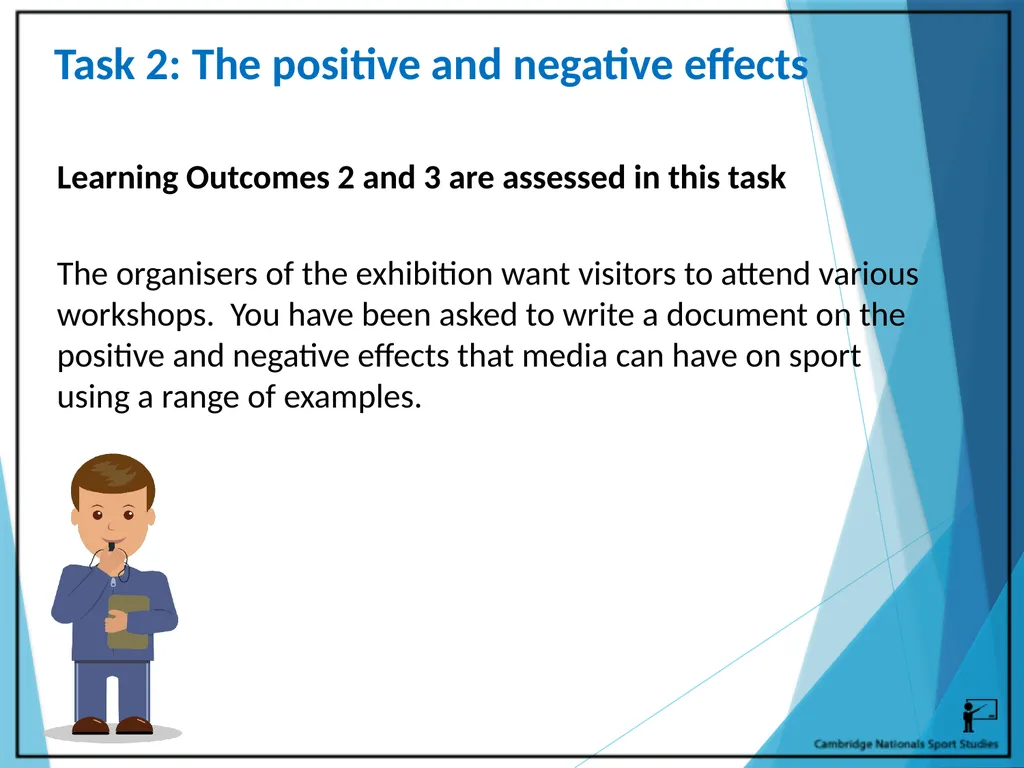 R054 – Sport and the Media Learning Outcomes LO1 - - slide 23 of 40