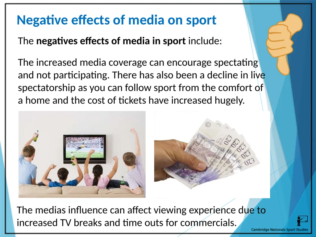 R054 – Sport and the Media Learning Outcomes LO1 - - slide 15 of 40