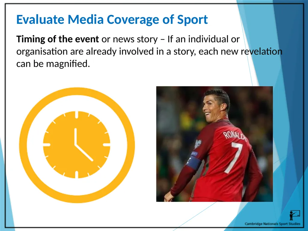 R054 – Sport and the Media Learning Outcomes LO1 - - slide 37 of 40