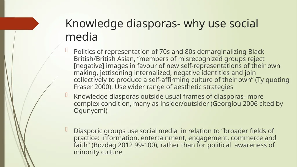 Digital Diaspora Audiences Professor Janet Wilson, - slide 10 of 12