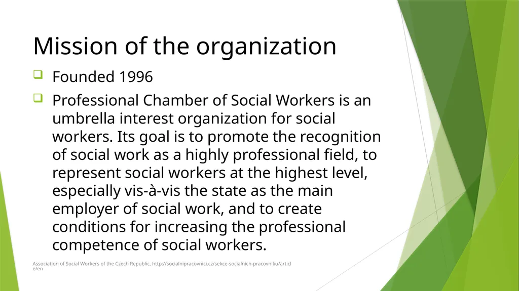 Association of Social Workers of the Czech - slide 10 of 13