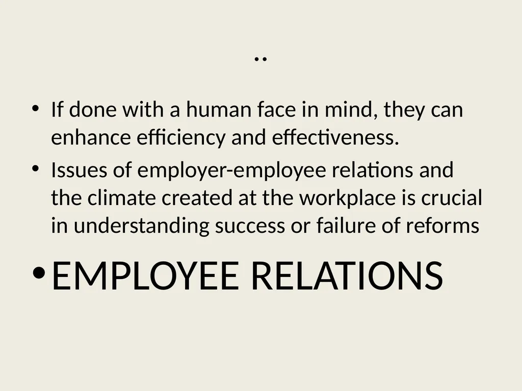 Public sector reforms and employee relations: Is - slide 26 of 63