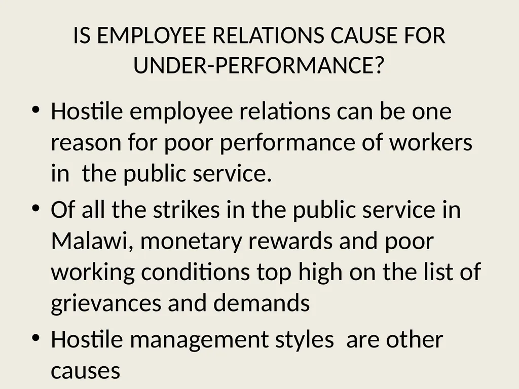 Public sector reforms and employee relations: Is - slide 53 of 63