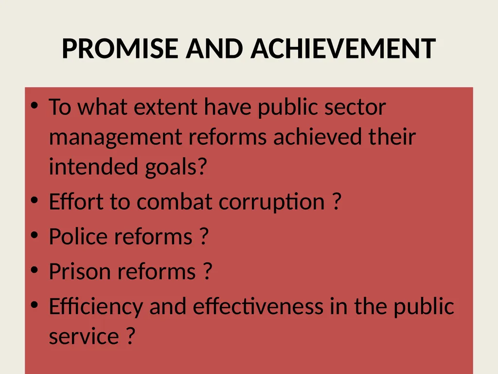 Public sector reforms and employee relations: Is - slide 21 of 63