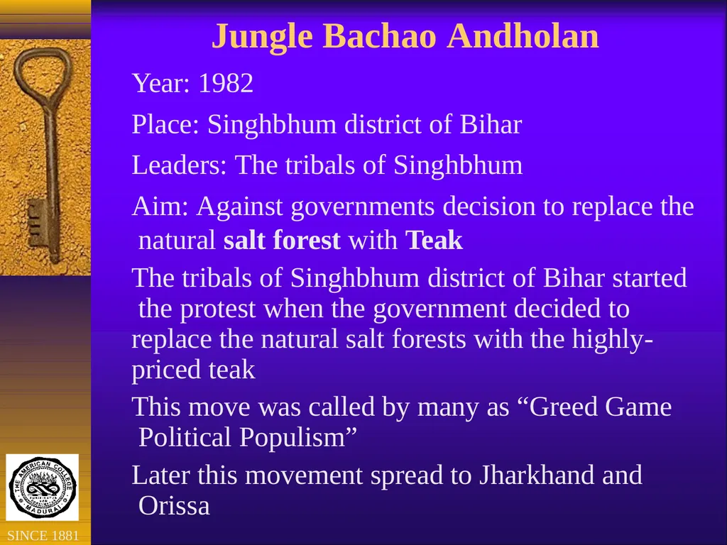 Environmental Movements in India: Lessons for New - slide 12 of 22