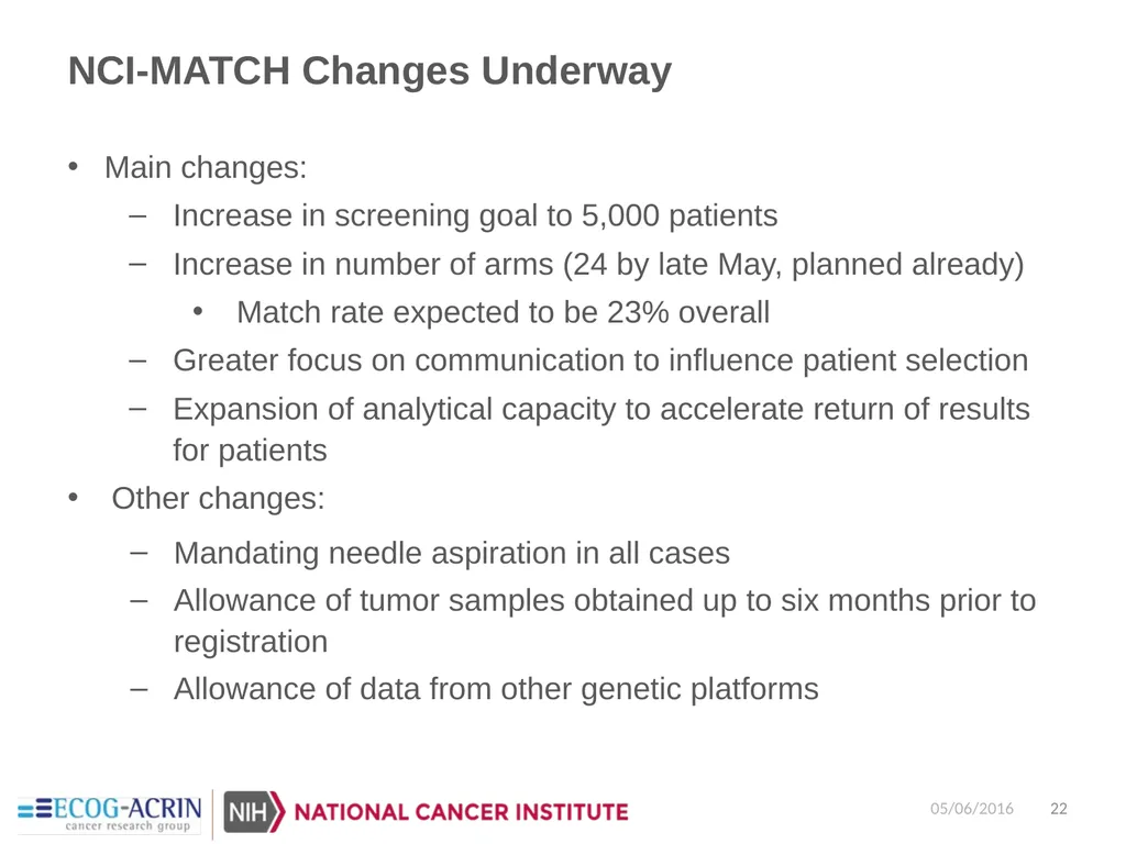 NCI-Molecular Analysis for Therapy Choice - slide 22 of 26