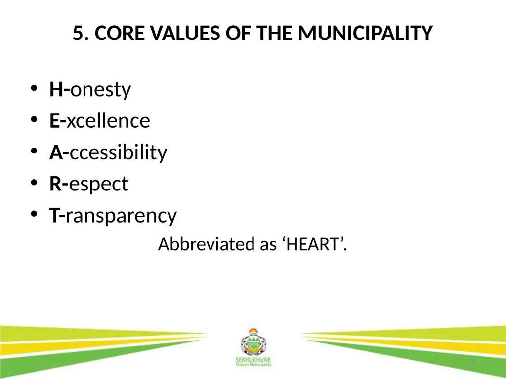 1 DRAFT DISTRICT DEVELOPMENT PLAN AND BUDGET FOR - slide 9 of 50