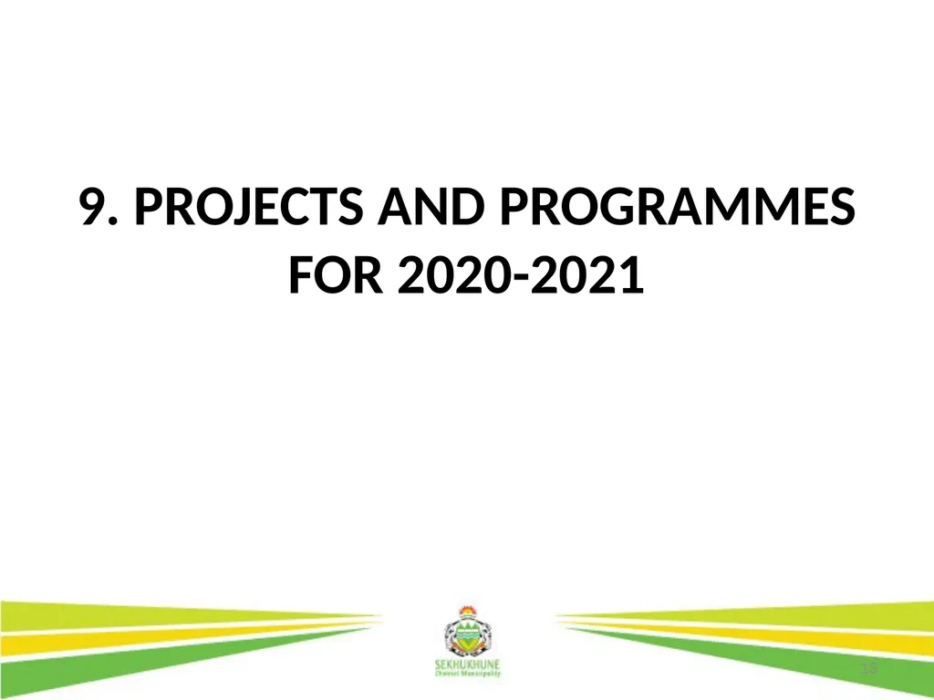 1 DRAFT DISTRICT DEVELOPMENT PLAN AND BUDGET FOR - slide 15 of 50