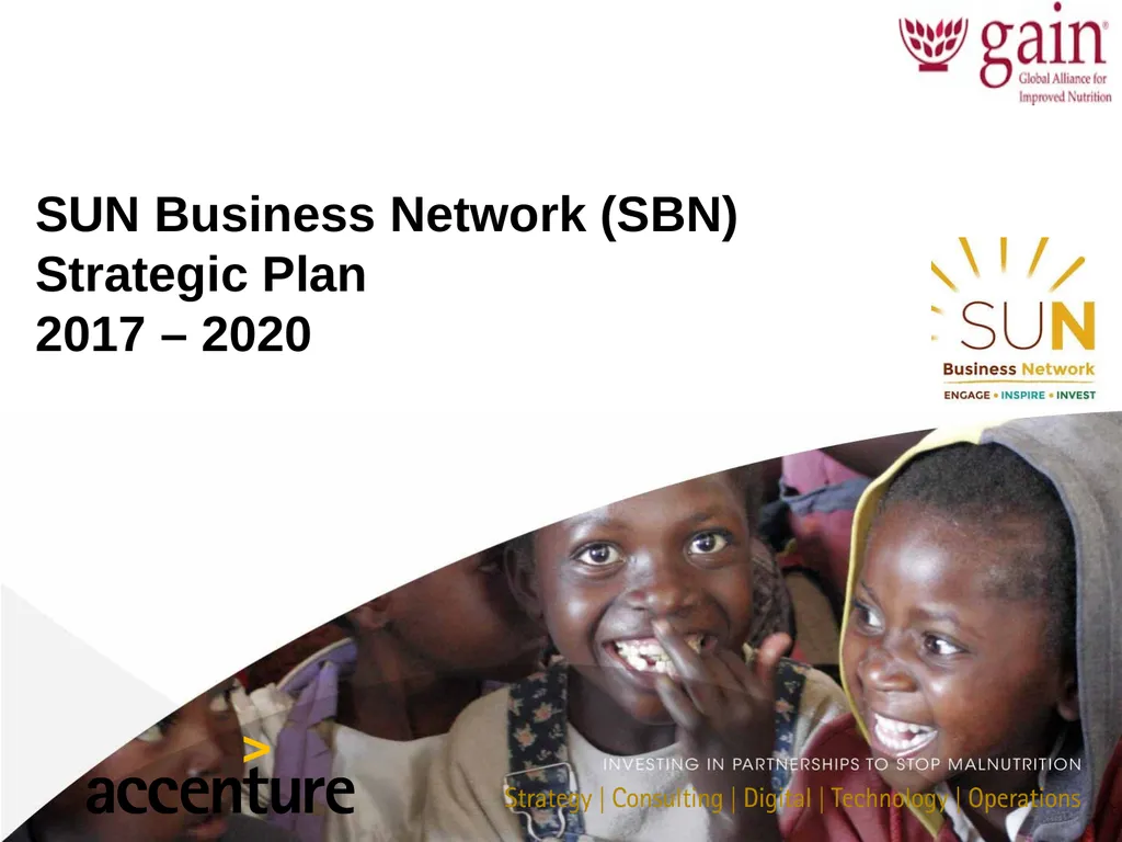 SUN Business Network (SBN) Strategic Plan 2017 – - slide 1 of 45