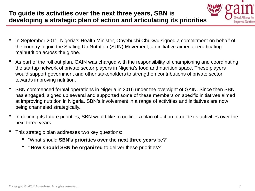 SUN Business Network (SBN) Strategic Plan 2017 – - slide 7 of 45